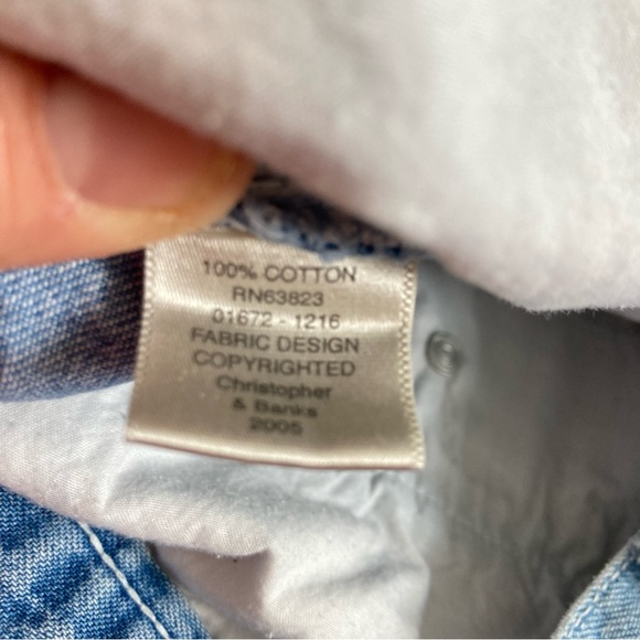 Christopher & Banks Bermuda Jean Shorts Size 16 - Picture 10 of 11